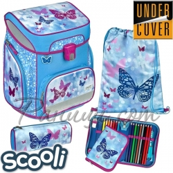 UnderCover Scooli Butterfly Ергономична ученическа раница с аксесоари 30054